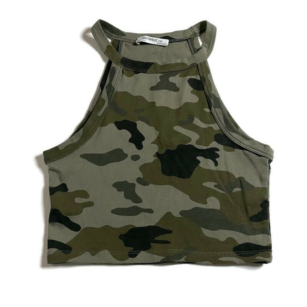 🤎3/$25 Zara Camo crop top